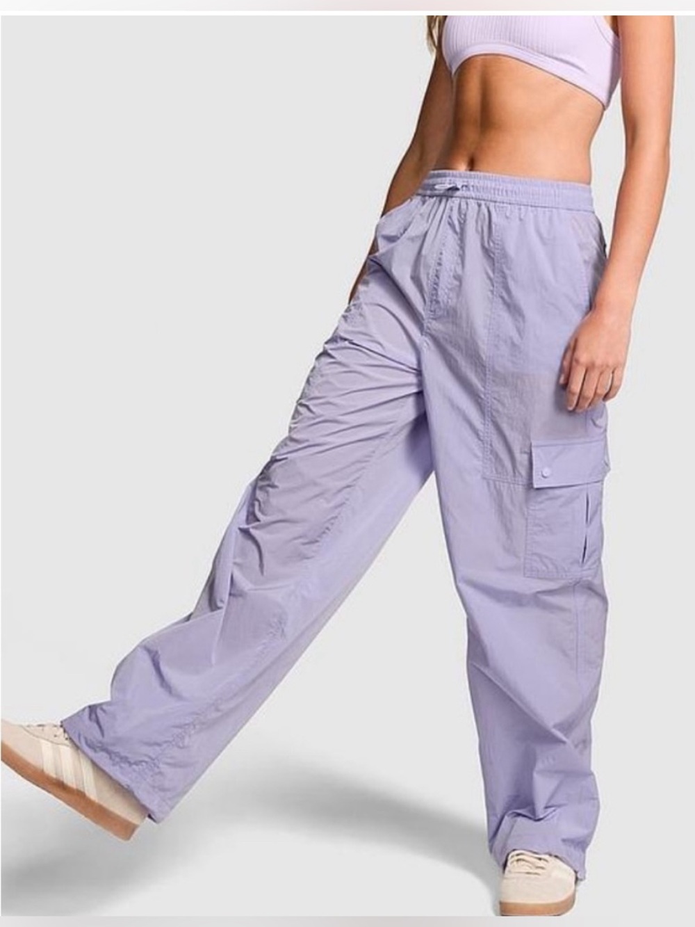 Victoria’s Secret Pink Satin Parachute Cargo Pants